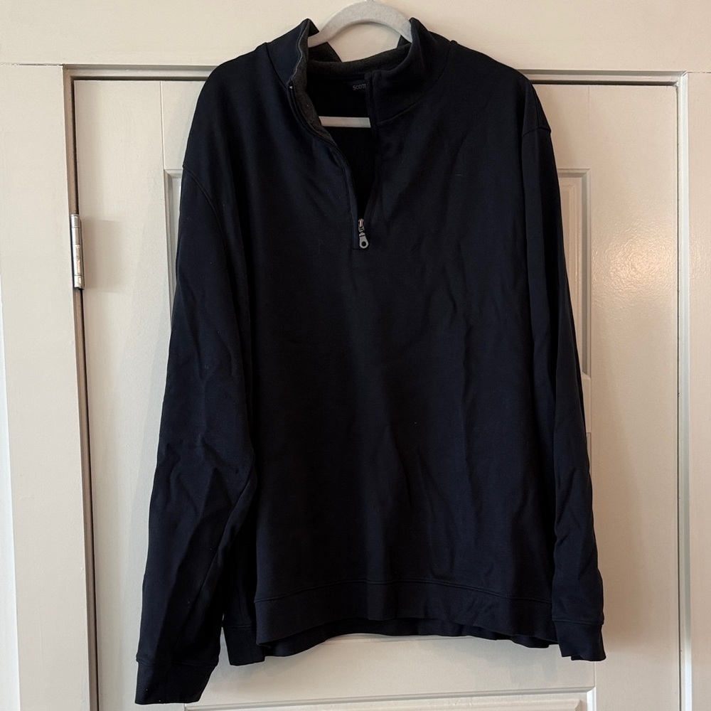 Men's Navy Zip-Up Sweater
